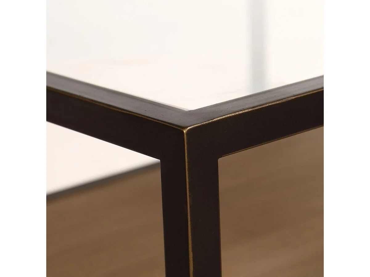 Table basse carrée Bois Marron - Demeure Interior's