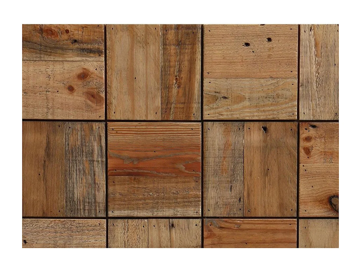 Table basse carrée Bois Blanc - Embruns Interior's