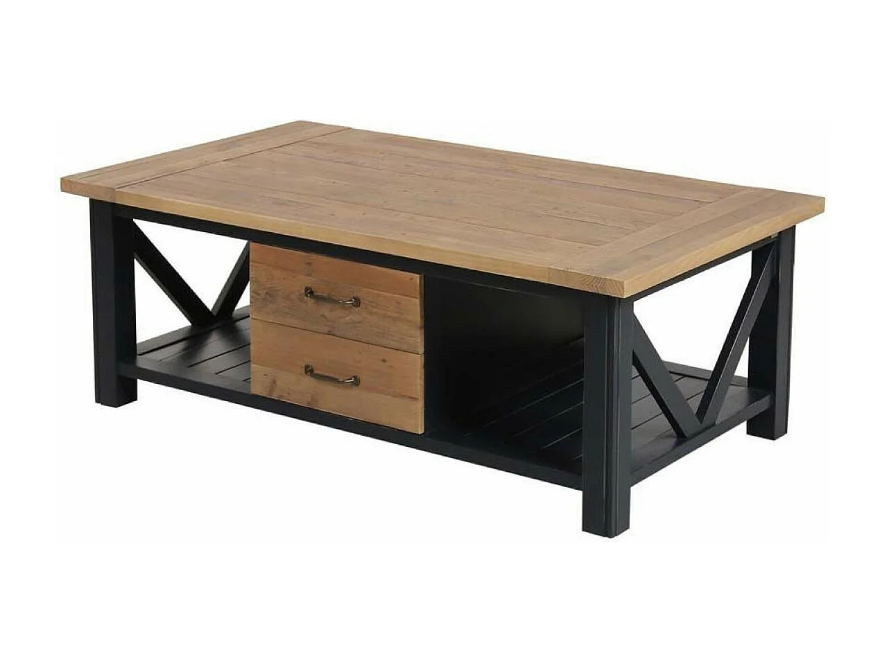 Table basse rectangulaire MDF Noir - Rivages Interior's