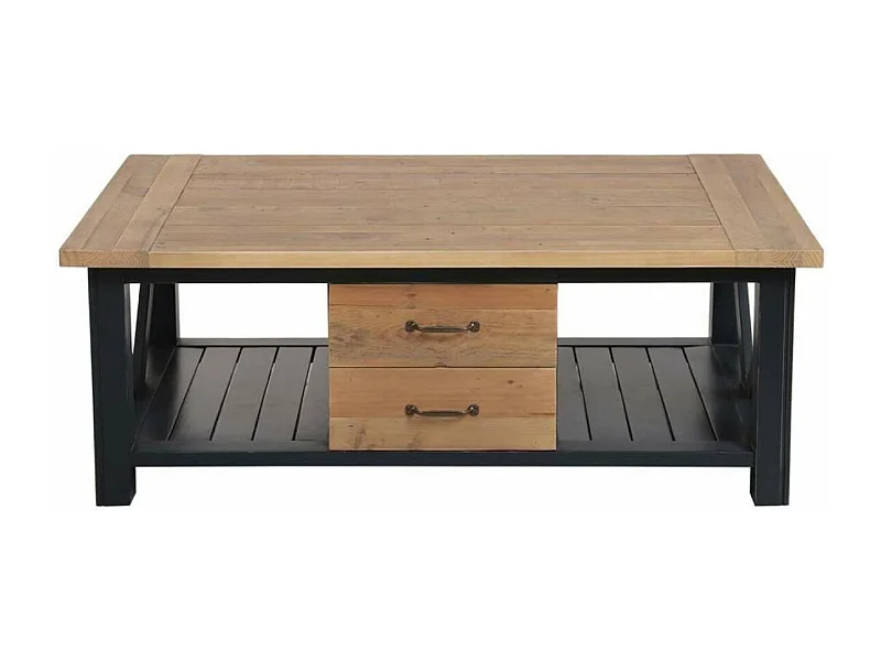 Table basse rectangulaire MDF Noir - Rivages Interior's