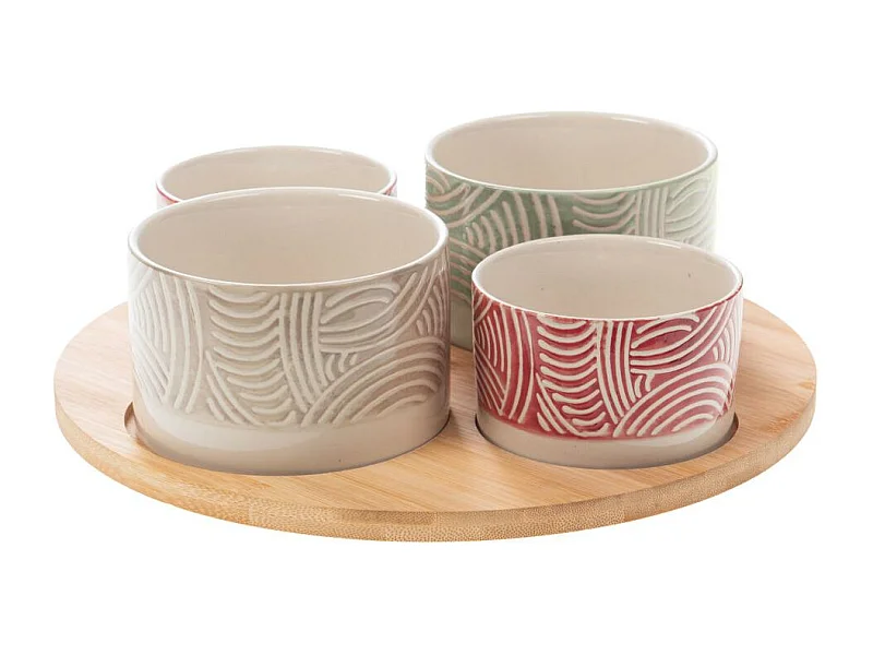 Service apéritif et ses 4 bols Positive