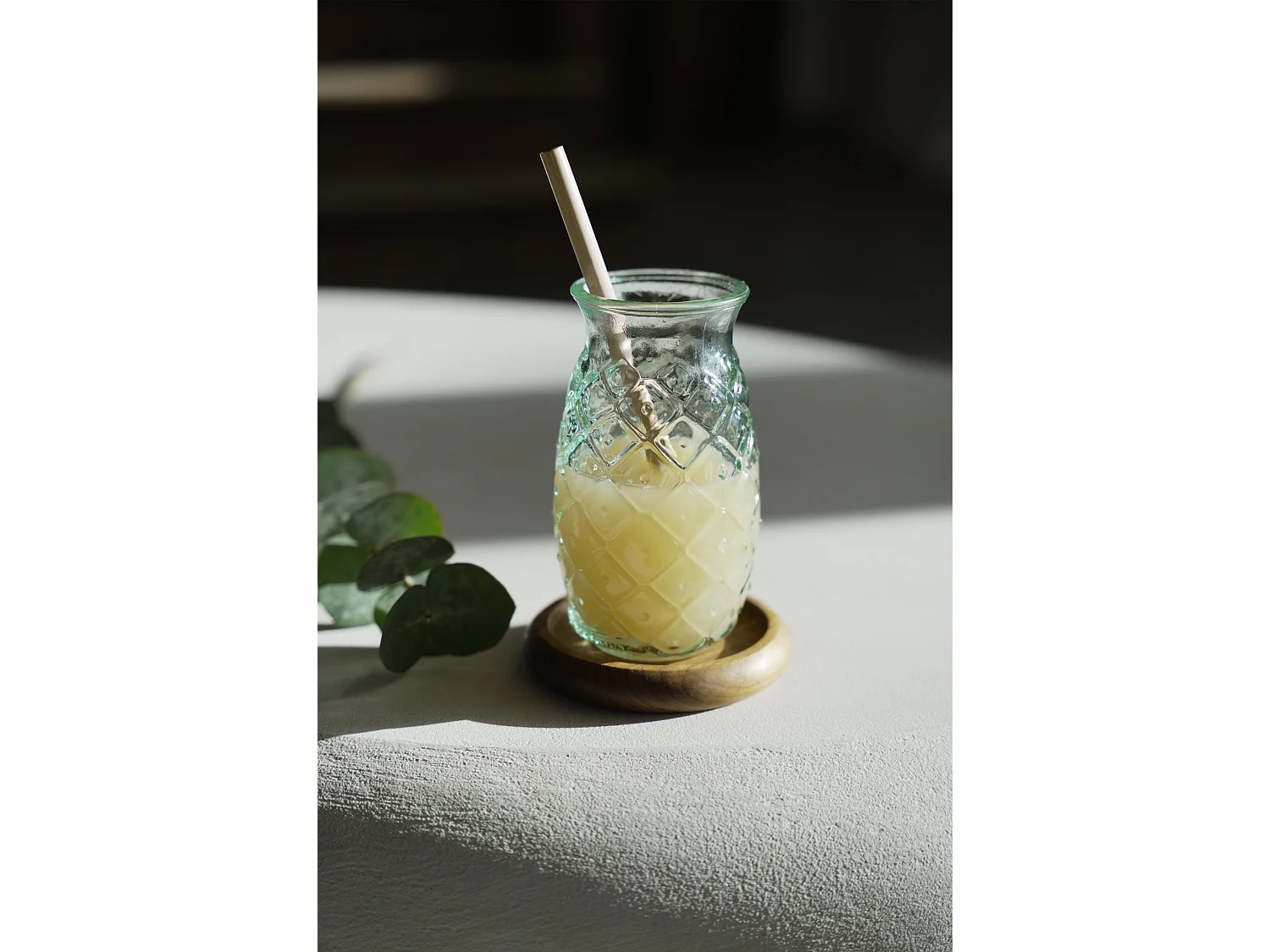 Das Pineapple Glas - Blau - M