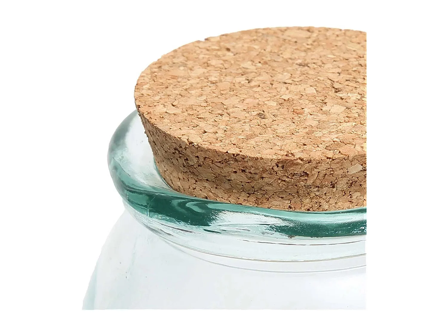 De Belly Glazen Pot - Blauw - S