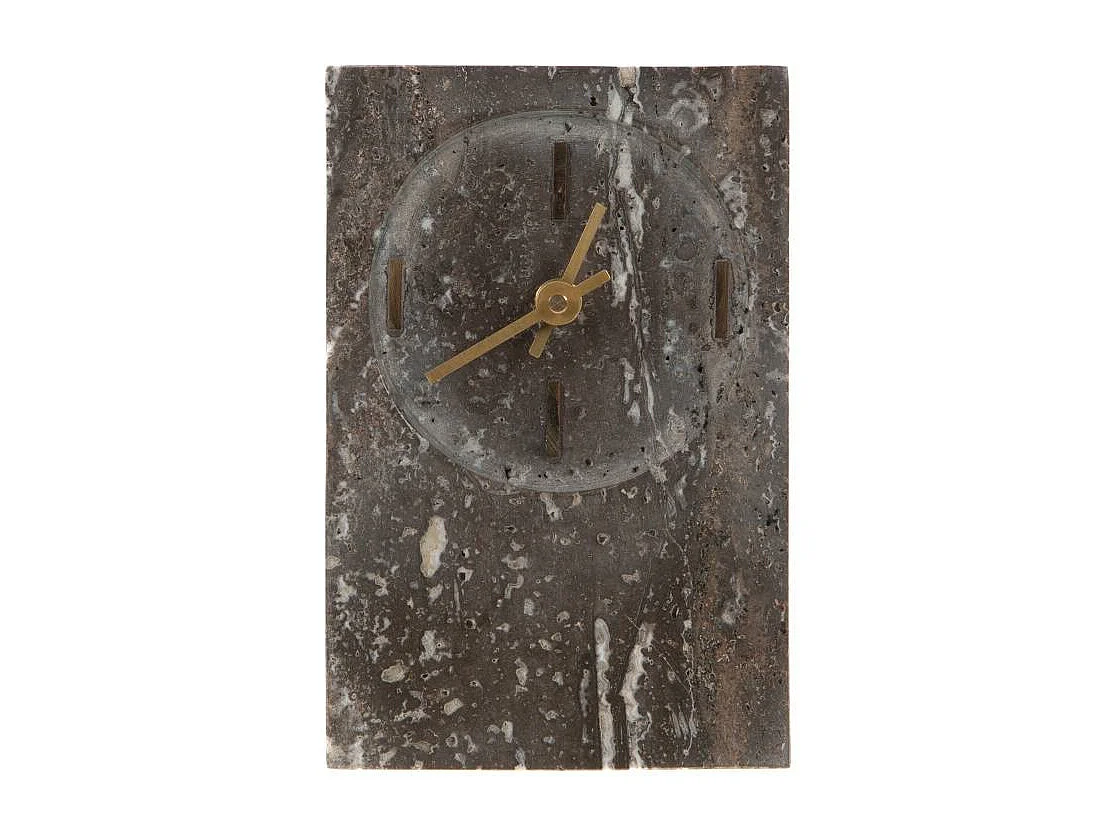 Set de 2 horloges en mabre blanc et noir