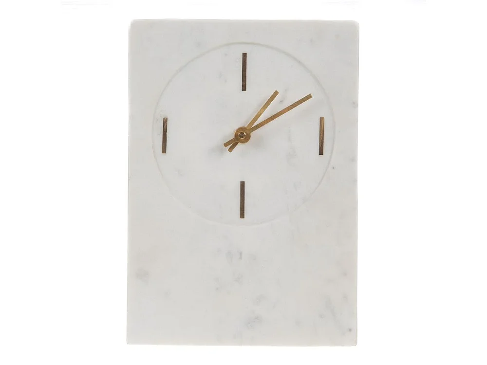 Set de 2 horloges en mabre blanc et noir