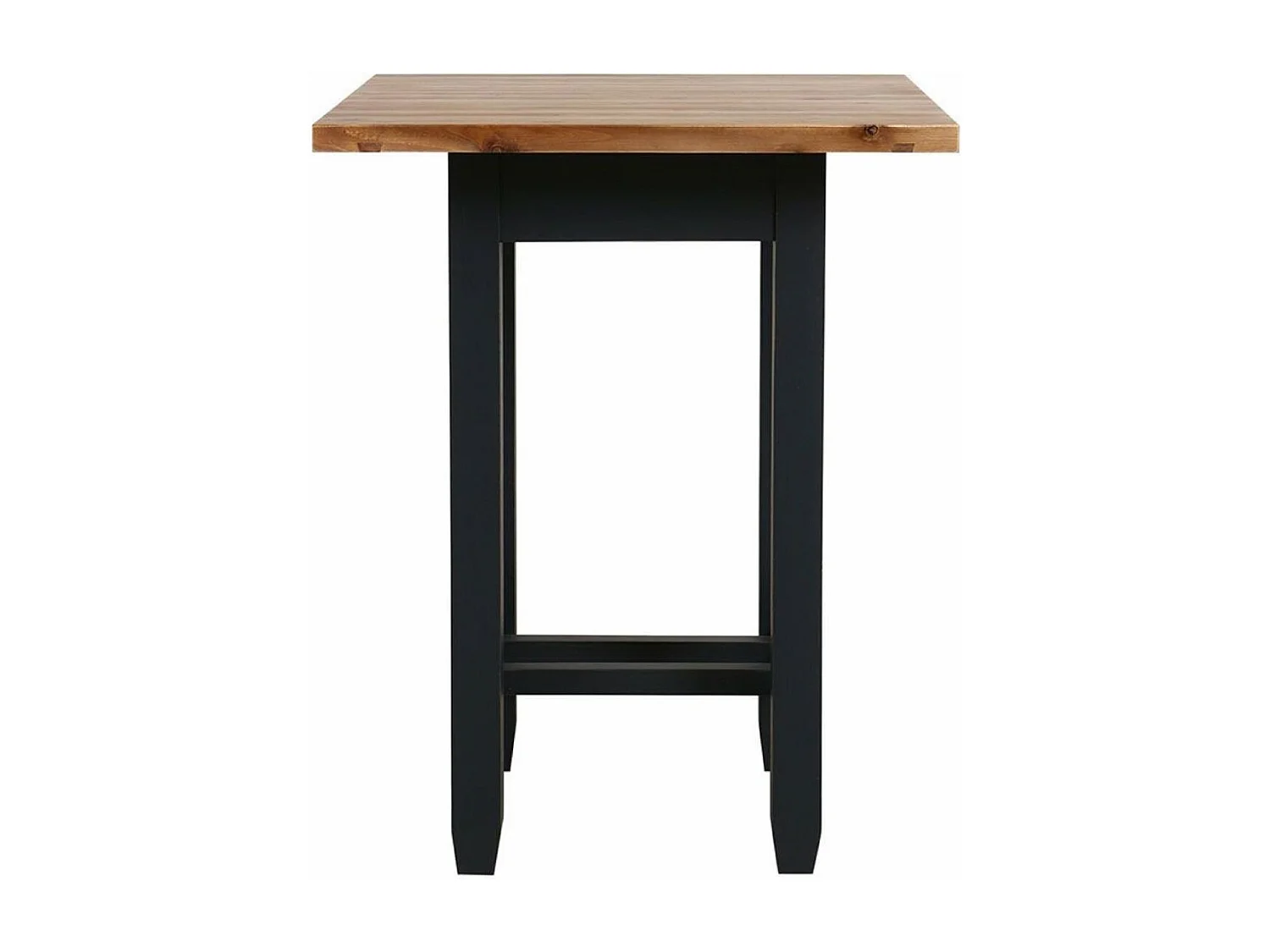 Table repas haute carrée Bois Noir - Brocante Interior's