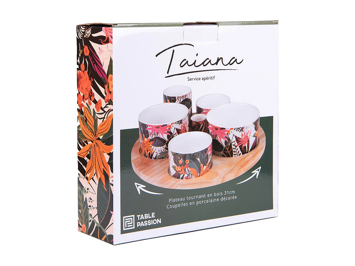 Service apéritif 6 pièces Taiana 31 cm