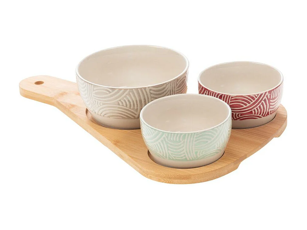 Plat et ses 3 bols Positive