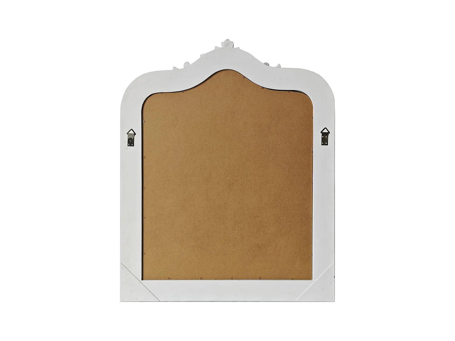 Espejo trumeau con molduras de madera de paulownia - L. 80 x Alt. 100 cm - Blanco mate - NOVARA
