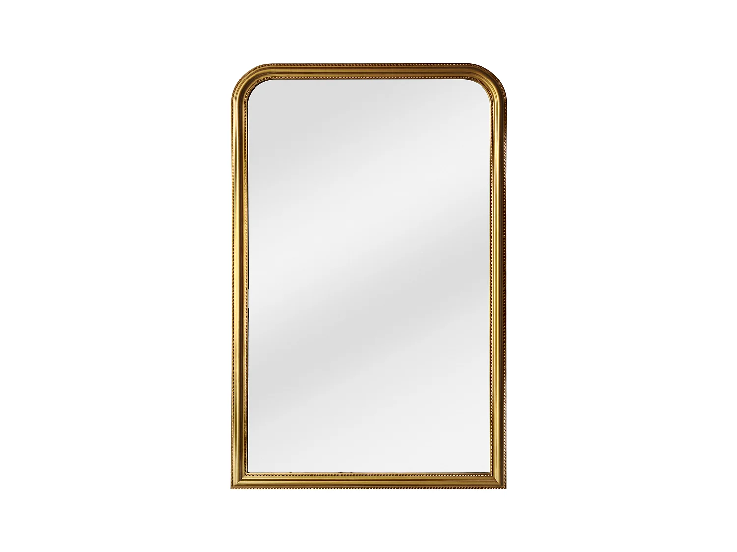 Grande specchio in legno di paulownia - L. 120 x H. 190 cm - Dorato effetto ottone - HELOISE