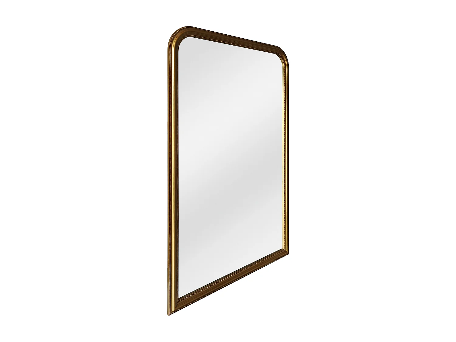 Grande specchio in legno di paulownia - L. 120 x H. 190 cm - Dorato effetto ottone - HELOISE