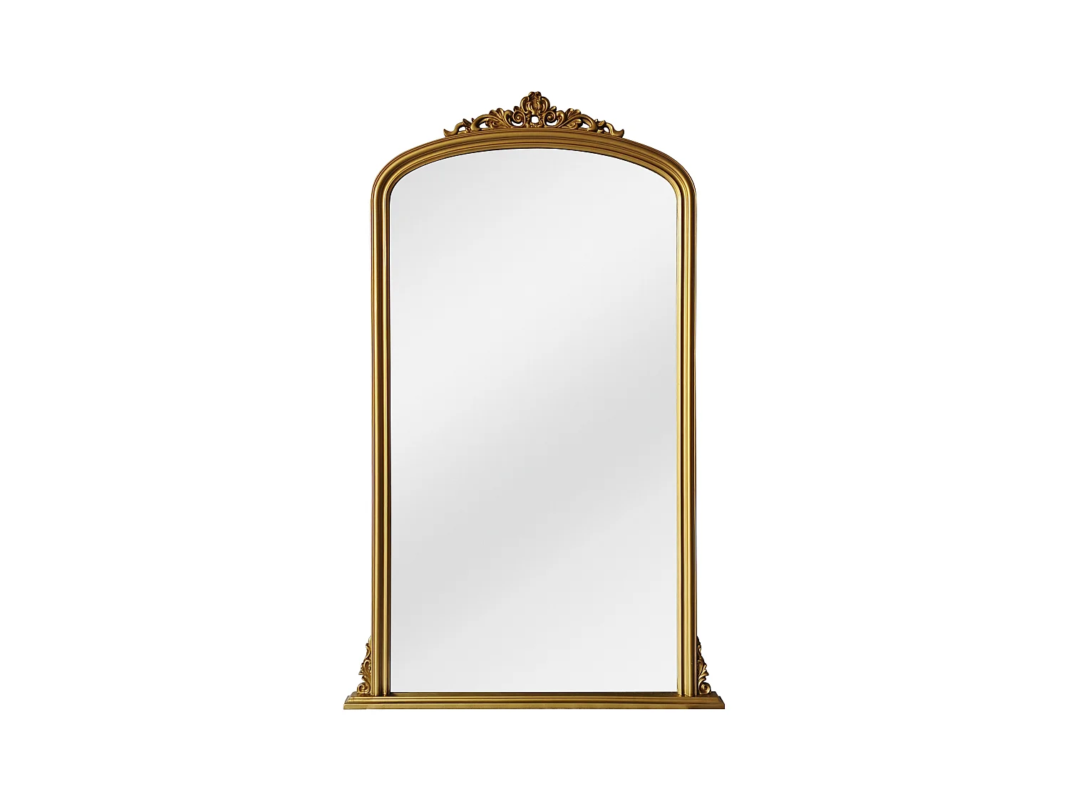 Stor spegel i paulowniaträ - L. 120 x H.190 cm - Guldfinish - MERRY