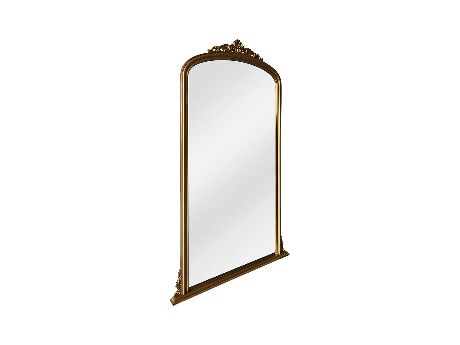 Gran espejo de madera de paulownia - L. 120 x Alt.190 cm - Dorado - MERRY