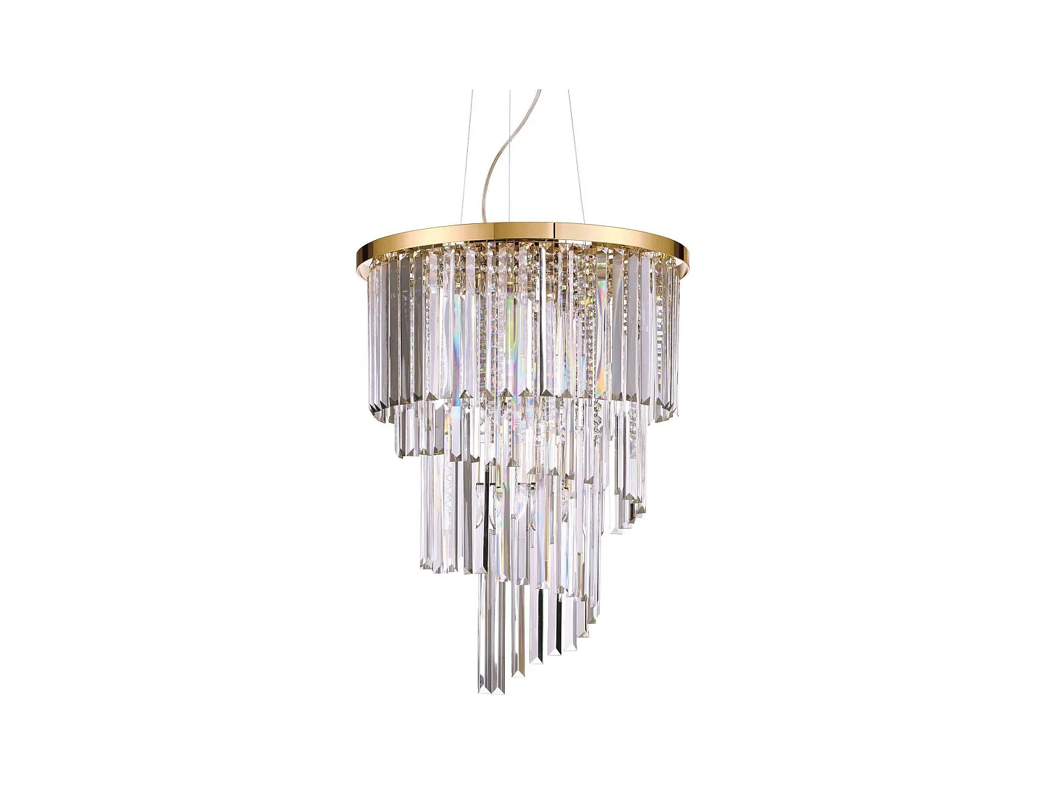 Ideal Lux Carlton Suspension à 12 ampoules Or, E14