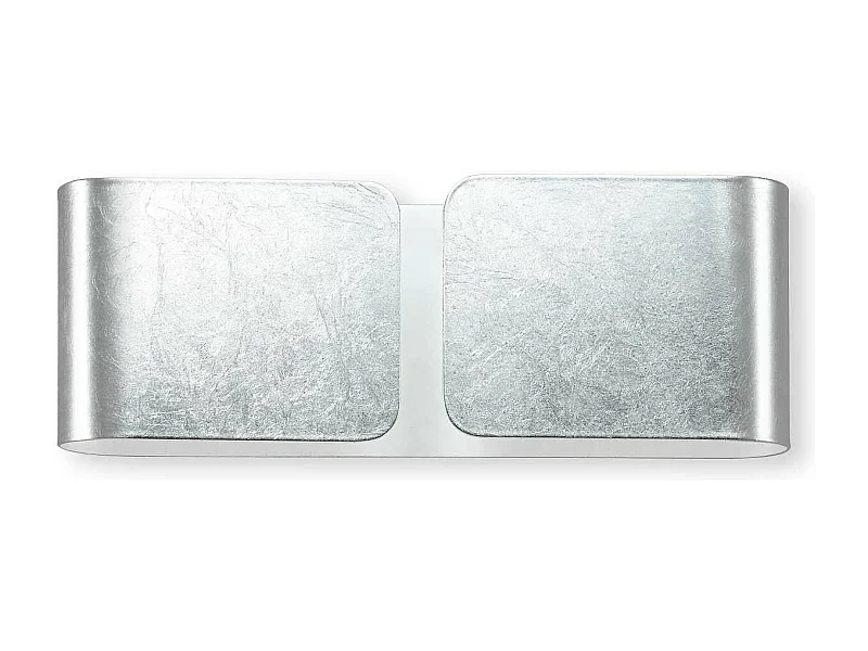 Ideal Lux Clip - Aplique de pared pequeño para interiores con 2 luces Plata, G9
