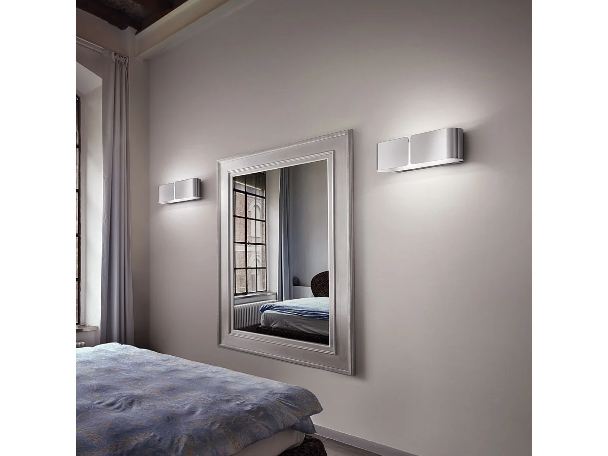 Ideal Lux Clip Petite applique murale d'intérieur à 2 ampoules, chrome, G9