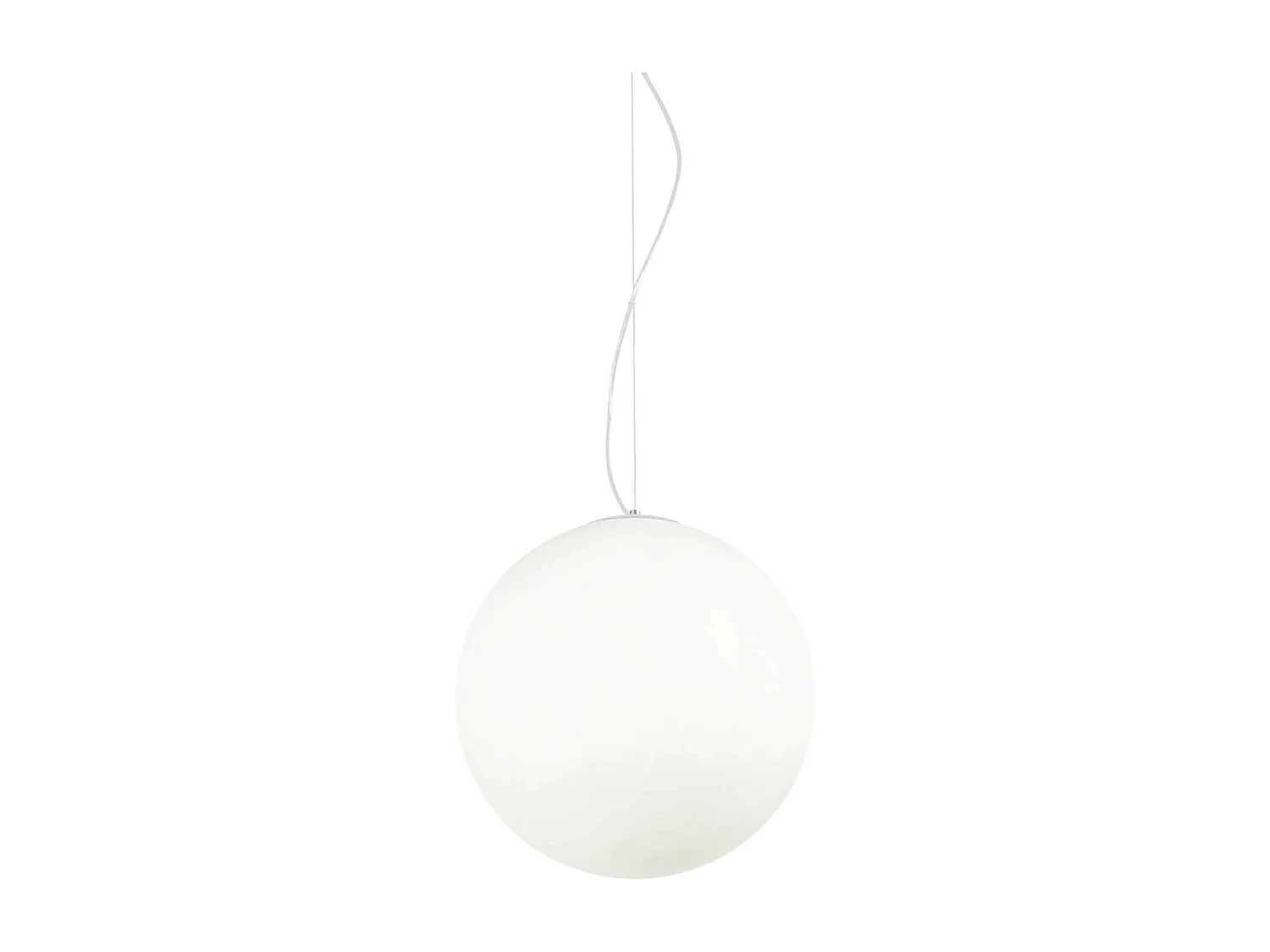 Ideal Lux Mapa Bianco - Lámpara colgante de techo de globo grande con 1 luz blanca, E27