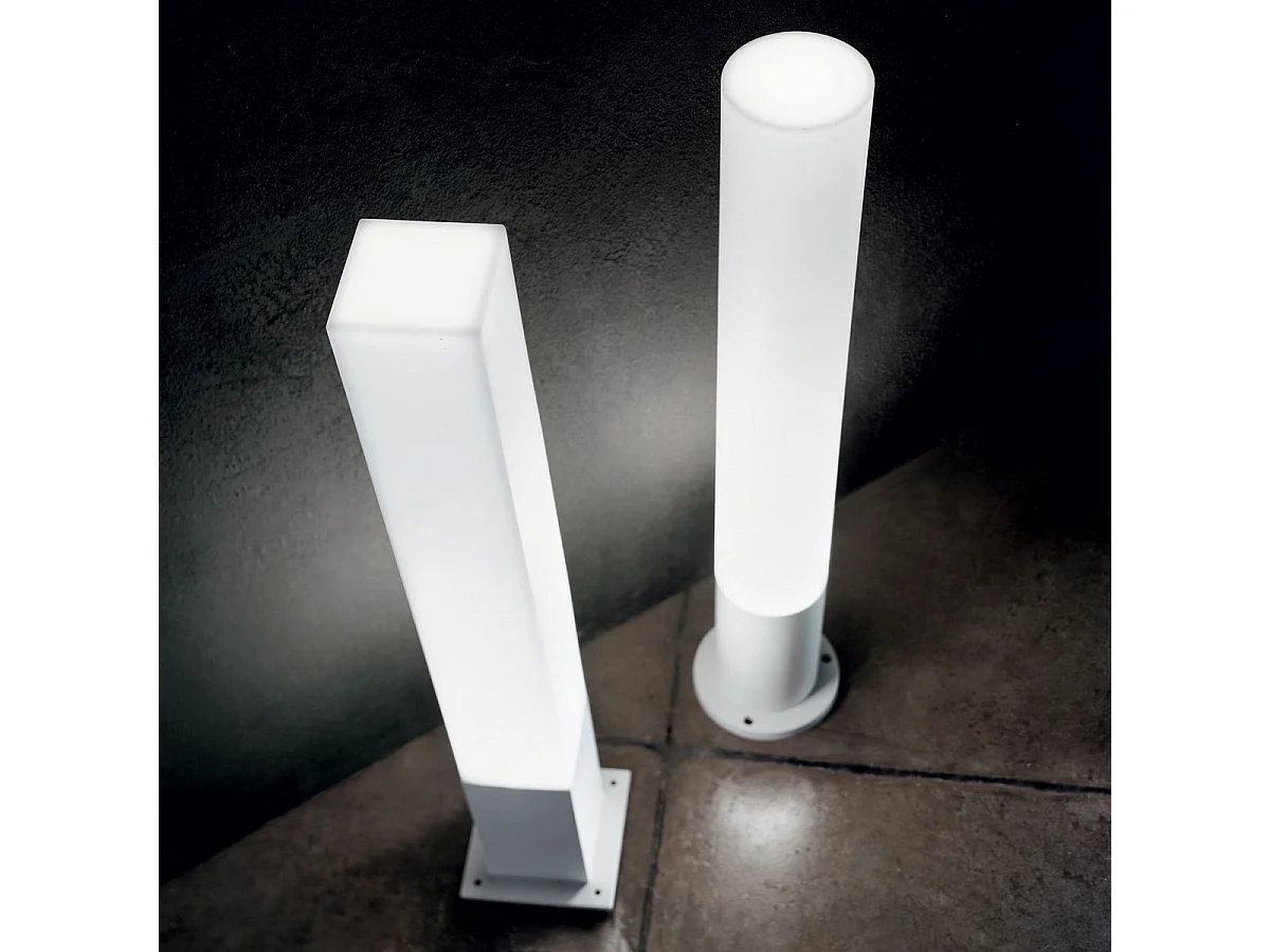 Ideal Lux Edo Outdoor - Paletto da Esterno Quadrato 1 Luce Bianco IP44