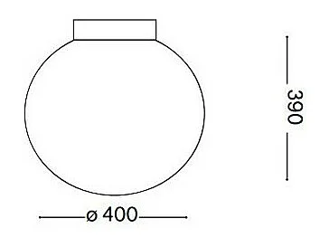 Ideal Lux Mapa Bianco - Plafoniera a soffitto a 1 luce grande globo bianco, attacco E27