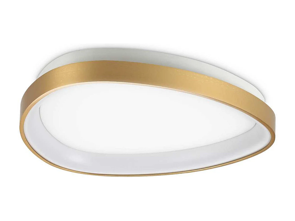 Ideal Lux GEMINI Semi Plafonnier LED Intégré ON-OFF 42 cm Laiton 3000Lm 3000K