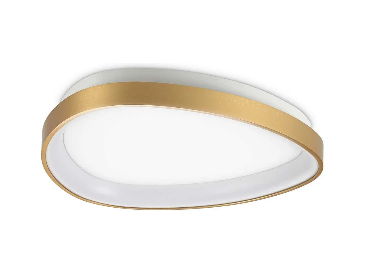 Ideal Lux GEMINI Semi Plafonnier LED Intégré ON-OFF 42 cm Laiton 3000Lm 3000K