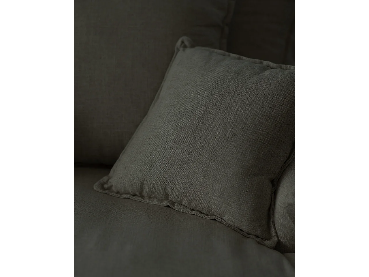 Sillón de algodón y lino color azul 115x170cm - MIA - DECOWOOD