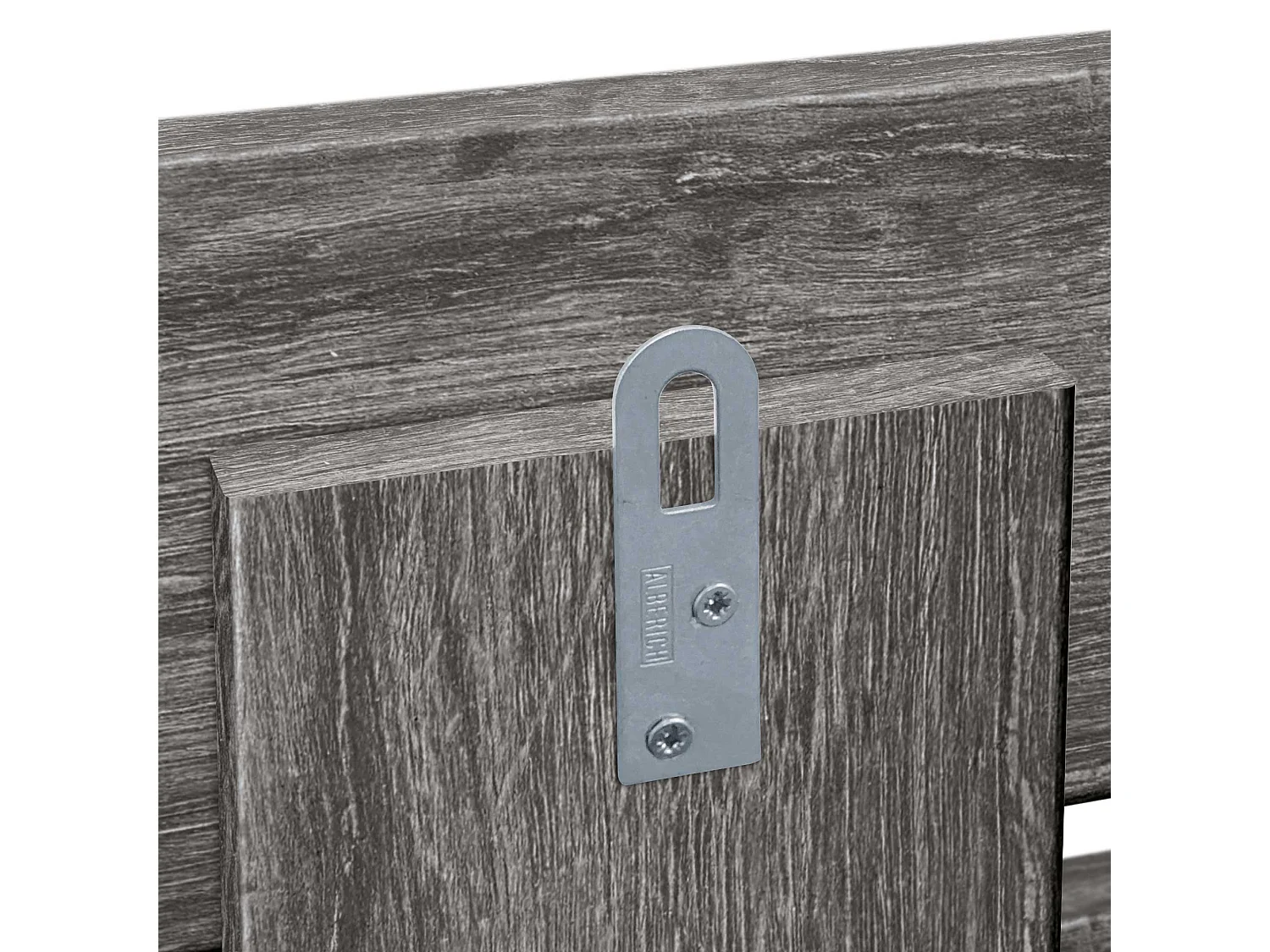 DHOME DM-Kopfteil aus recyceltem Holz, doppelter horizontaler Palettenstil, unterteilt in 2 Teile, 160 x 46 cm, Betten 160 – Holzasche