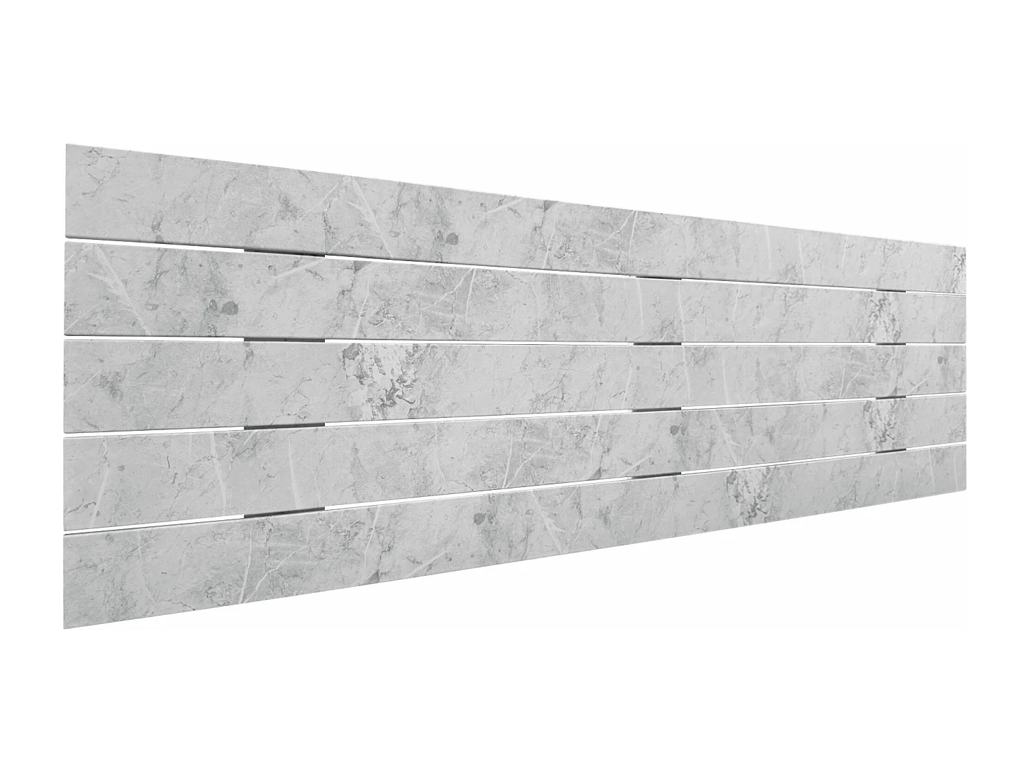 DHOME Hoofdeinde van gerecycled hout Dm Horizontaal palletstijl 160x46cm Bedden 150/160 - Marmeren afwerking