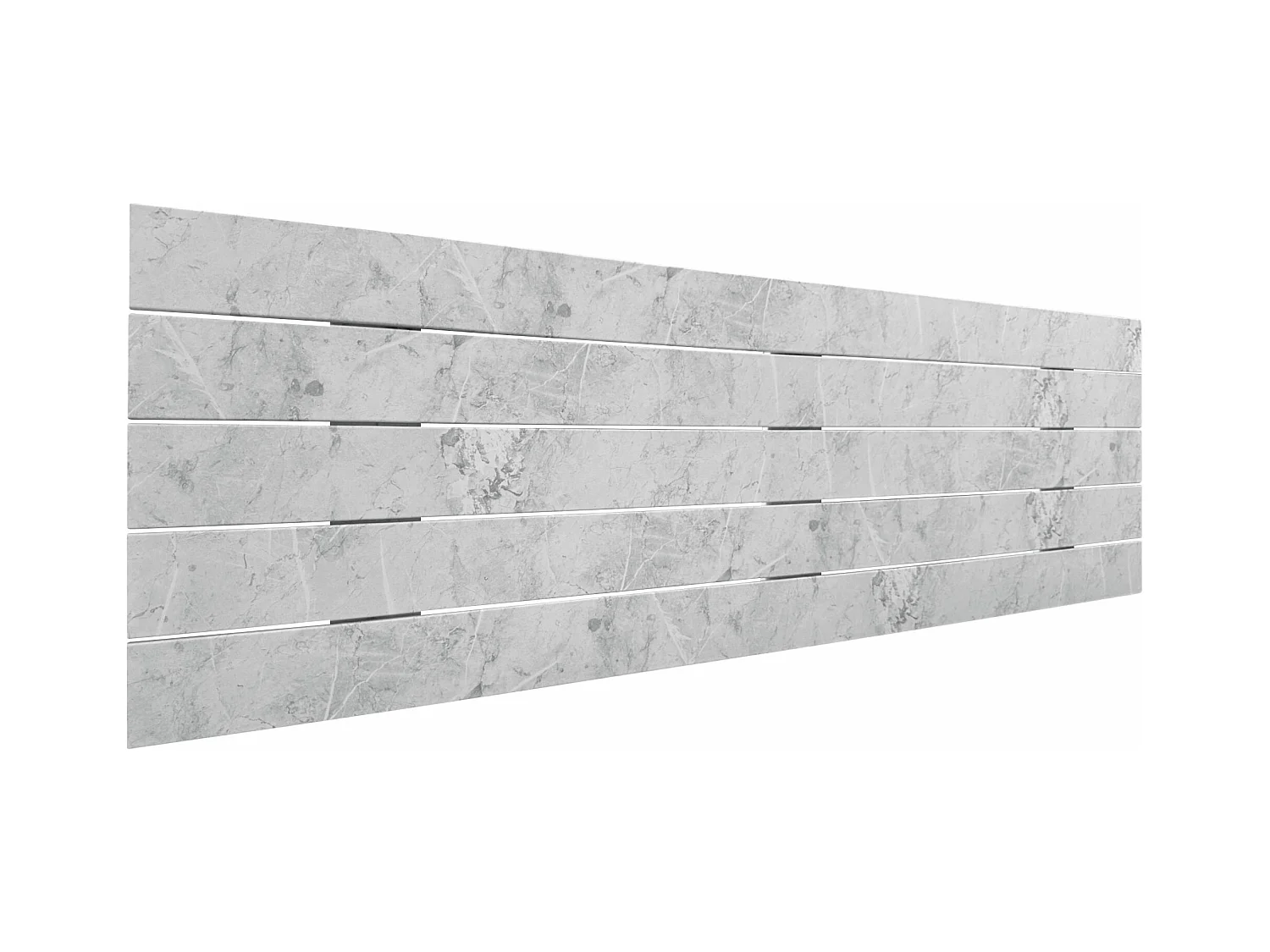 DHOME Tête de Lit Bois Recyclé Dm Style Palette Horizontale 160x46cm Lits 150/160 - Finition Marbre