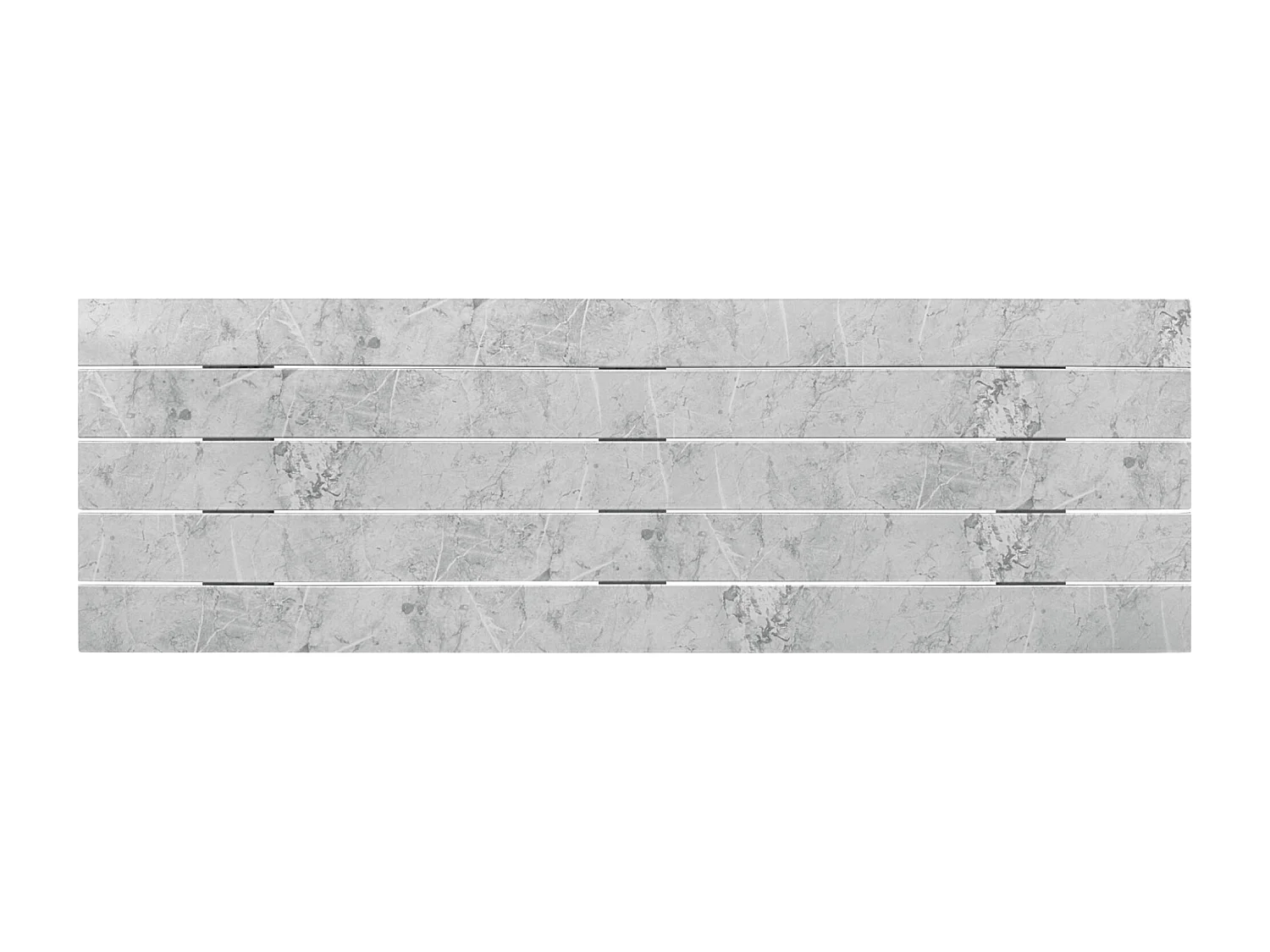 DHOME Tête de Lit Bois Recyclé Dm Style Palette Horizontale 160x46cm Lits 150/160 - Finition Marbre