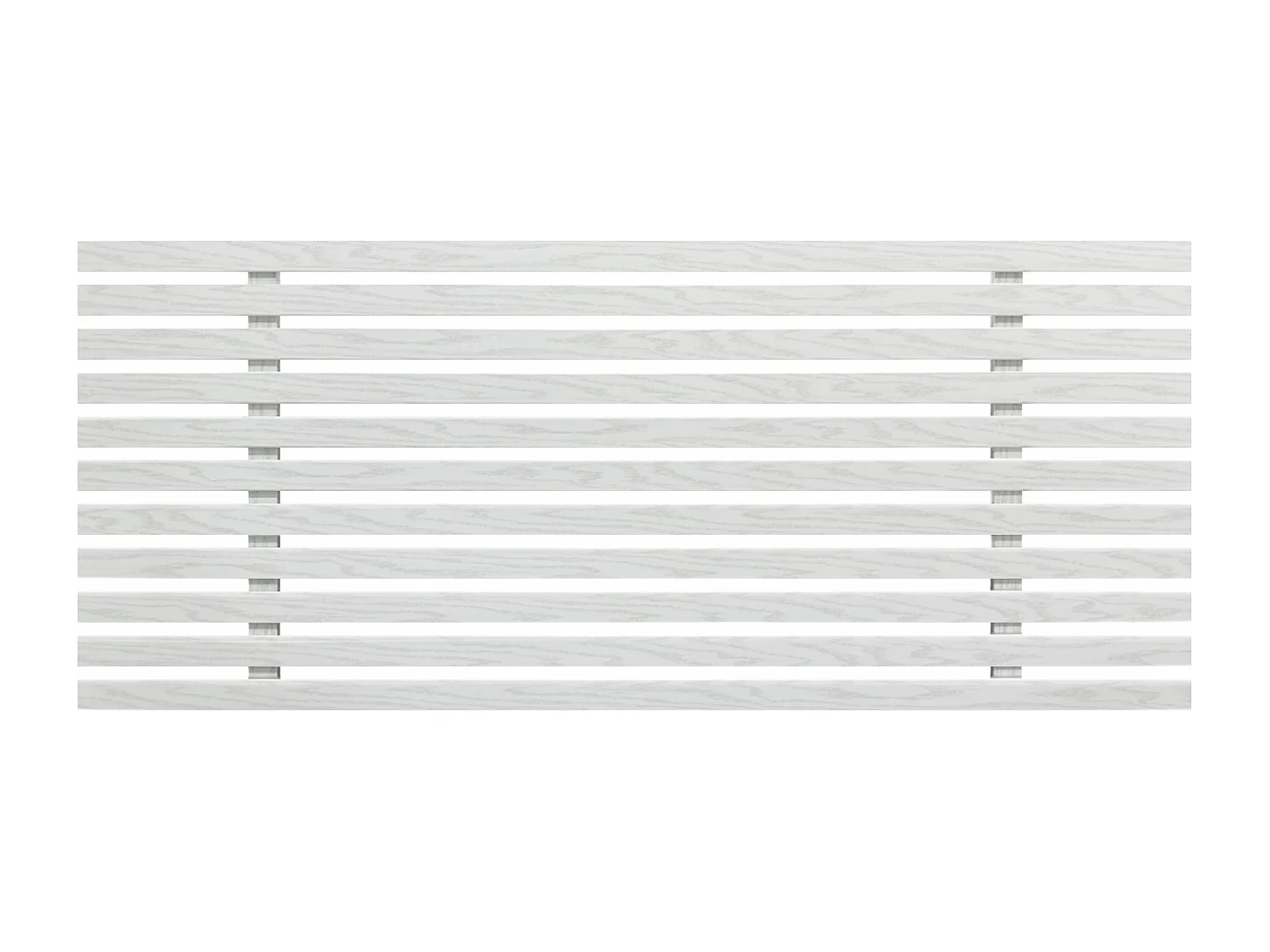 DHOME Hoofdeinde van gerecycled hout Dm Japanse palletstijl 80x46cm bedden 80/90 - Wit hout