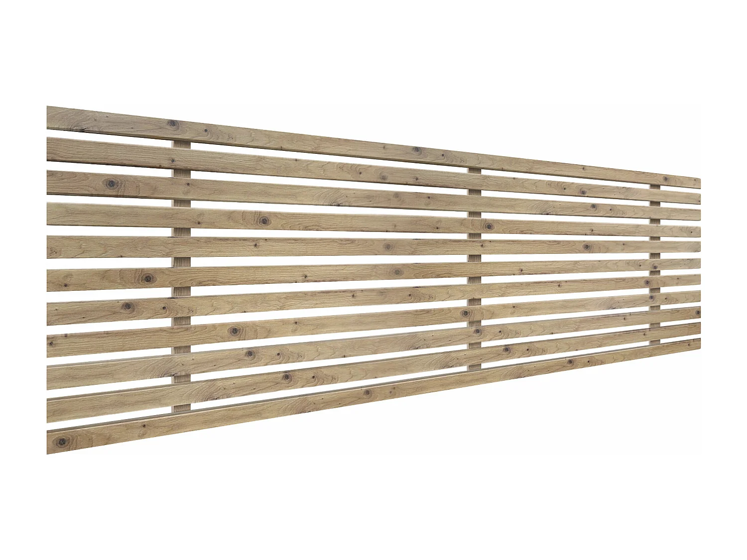 DHOME Hoofdeinde van gerecycled hout Dm Japanse palletstijl 145x46cm Bed 145 - Eiken