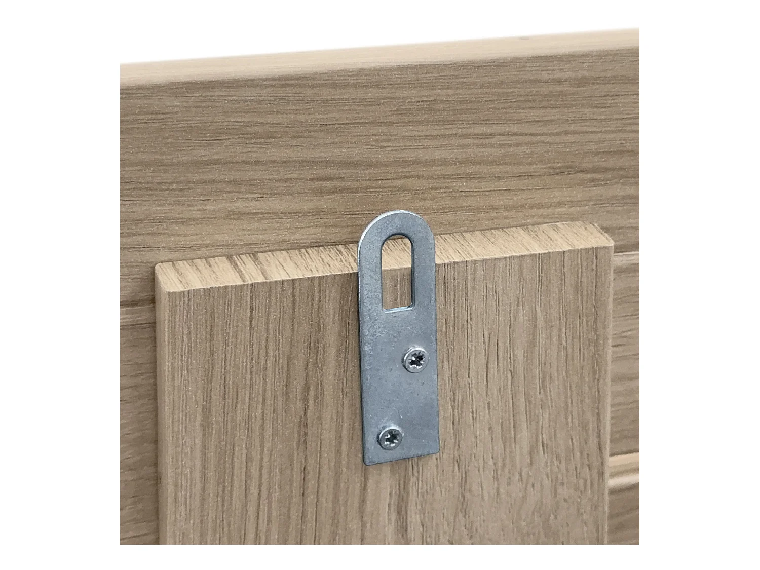 DHOME DM-hoofdeinde van gerecycled hout Dubbele Horizontale Palletstijl Verdeeld in 2 Stukken 210x46cm Bedden 220 - Eiken