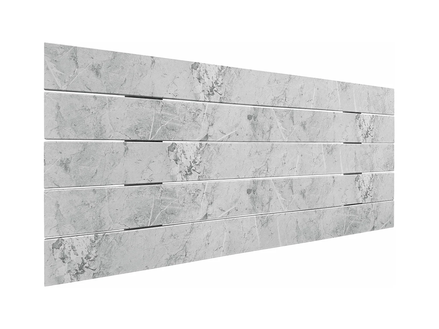 DHOME Tête de Lit Bois Recyclé Dm Style Palette Horizontale 110x46cm Lit 105 - Finition Marbre