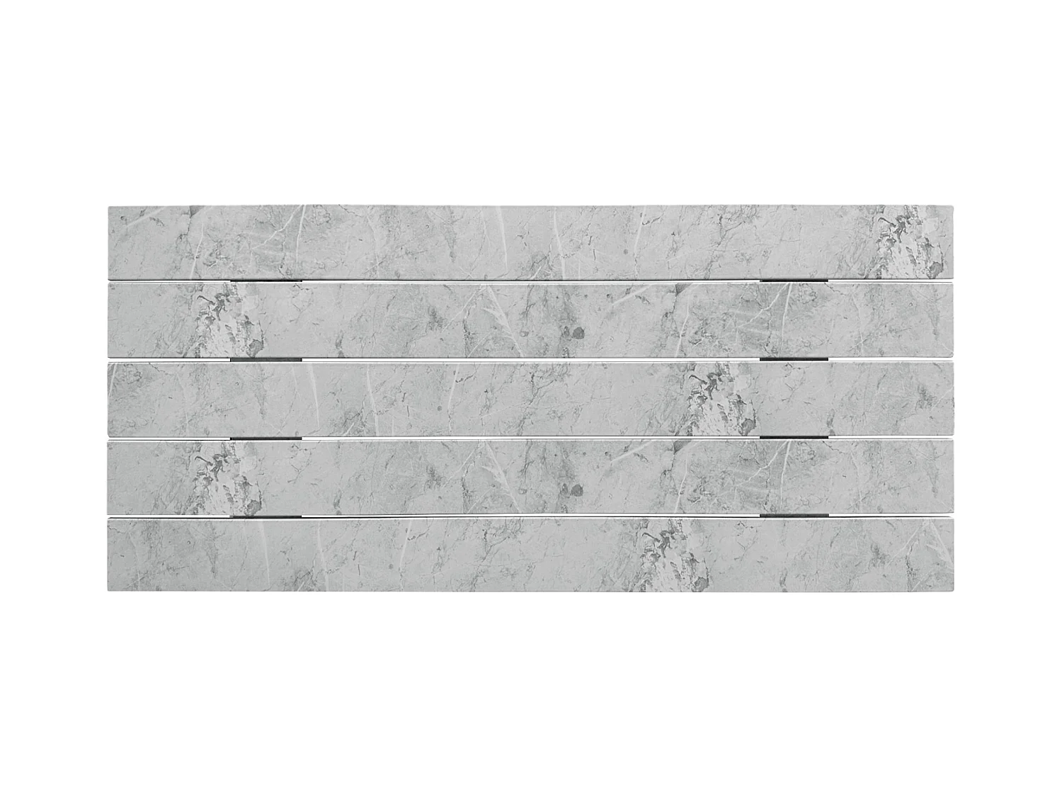 DHOME Tête de Lit Bois Recyclé Dm Style Palette Horizontale 90x46cm Lits 80/90 - Finition Marbre