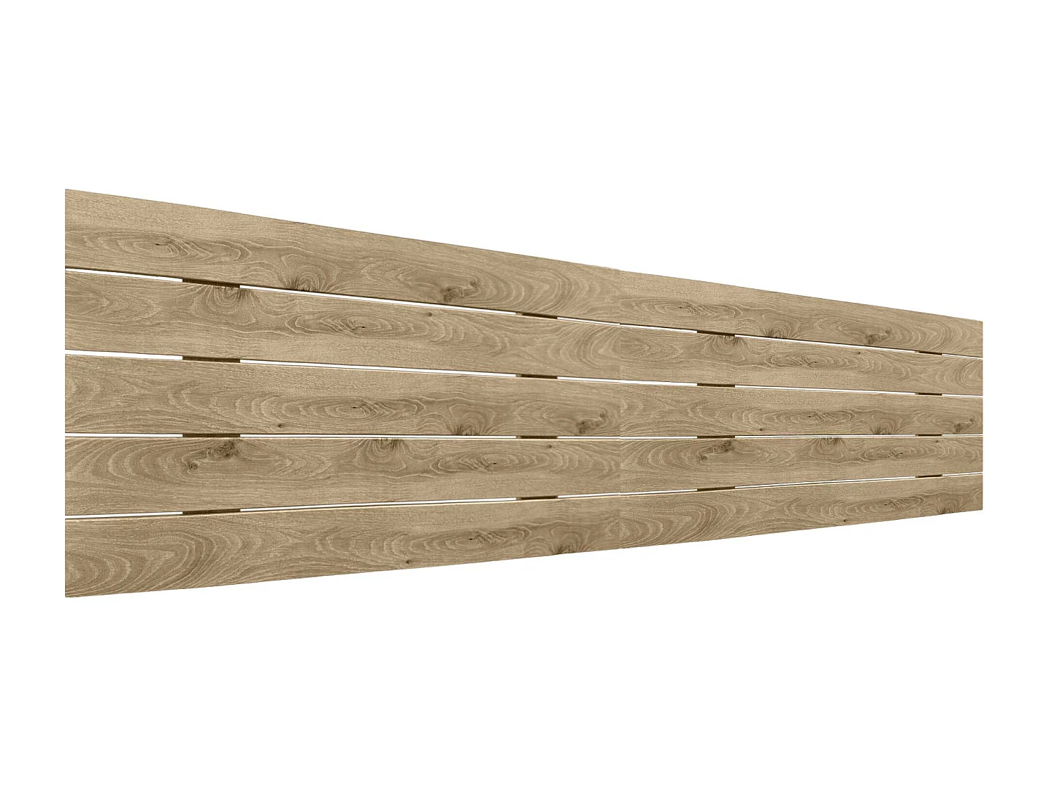 DHOME Tête de Lit en Bois DM Recyclé Double Style Palette Horizontale 210x46cm Lits 220 - Bois Cambrien