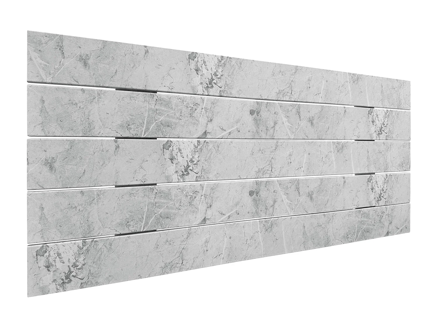 DHOME Kopfteil aus recyceltem Holz, Dm, horizontal, Palettenstil, 95 x 46 cm, Betten 80/90 – Marmor-Finish