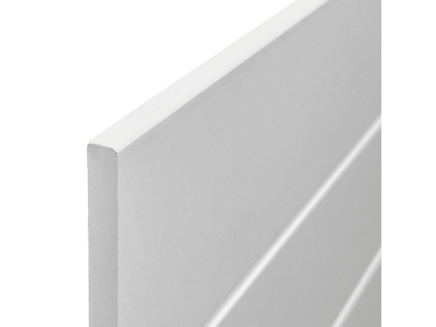 DHOME DM-Kopfteil aus recyceltem Holz, doppelter horizontaler Palettenstil, unterteilt in 2 Teile, 160 x 46 cm, Betten 160 – solides Weiß