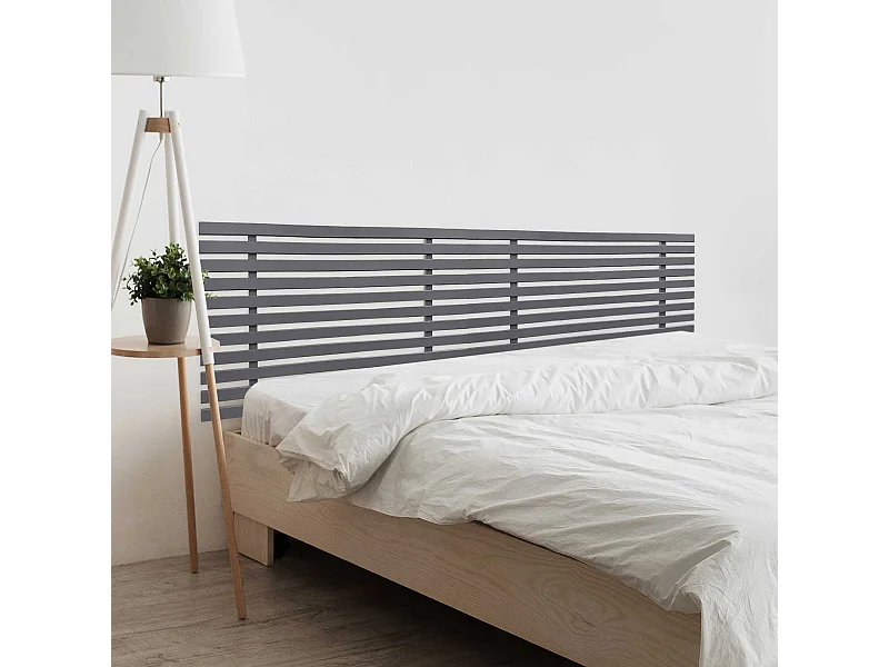 6. DHOME Tête de Lit DM Bois Recyclé Double Style Palette Japonaise Divisée en 2 Pièces 160x46cm Lits 160 - Gris Massif