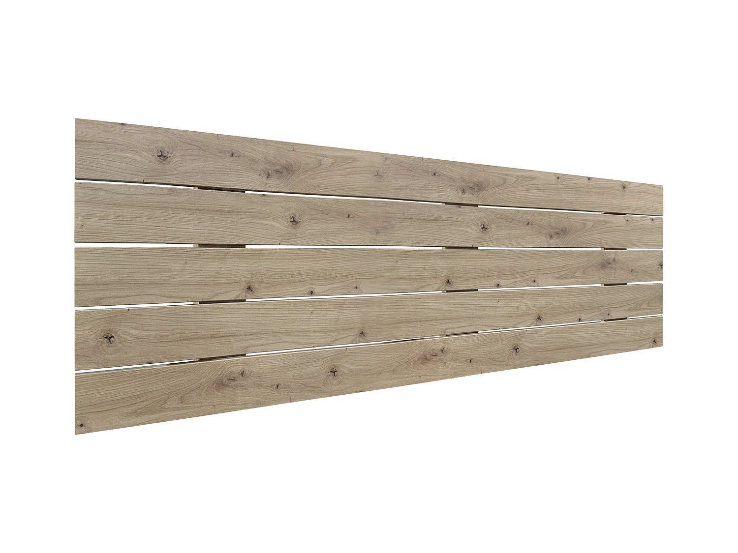 DHOME Hoofdeinde van gerecycled hout Dm Horizontaal palletstijl 150x46cm Bedden 150/160 - Eiken