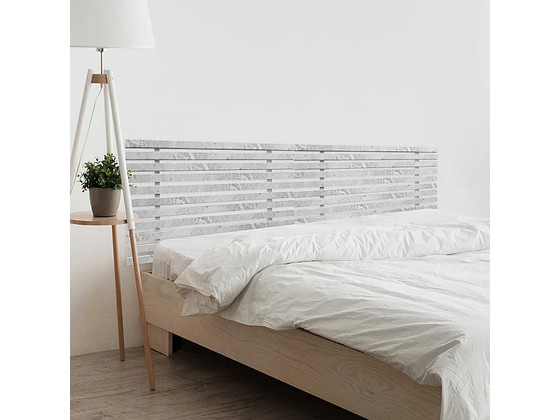 DHOME DM-Kopfteil aus recyceltem Holz, doppelter japanischer Palettenstil, unterteilt in 2 Teile, 210 x 46 cm, Betten 220 – Marmor-Finish