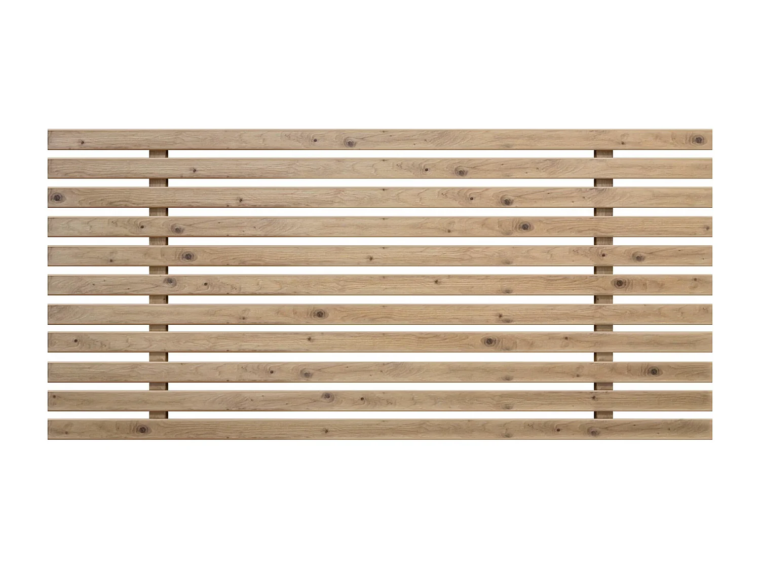 DHOME Hoofdeinde van gerecycled hout Dm Japanse palletstijl 90x46cm bedden 80/90 - eiken