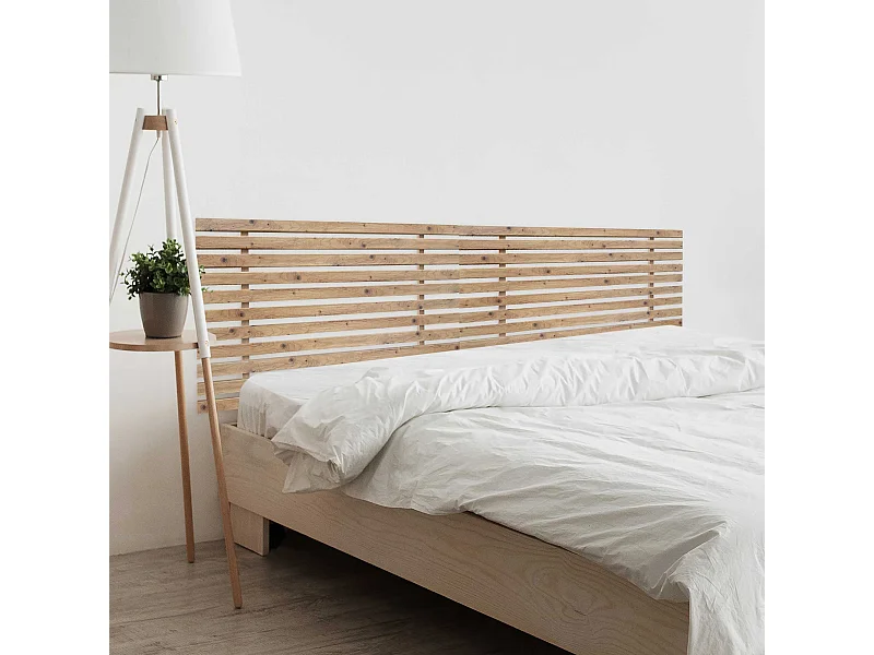 10. DHOME Tête de Lit DM Bois Recyclé Double Style Palette Japonaise Divisée en 2 Pièces 180x46cm Lits 180 - Chêne