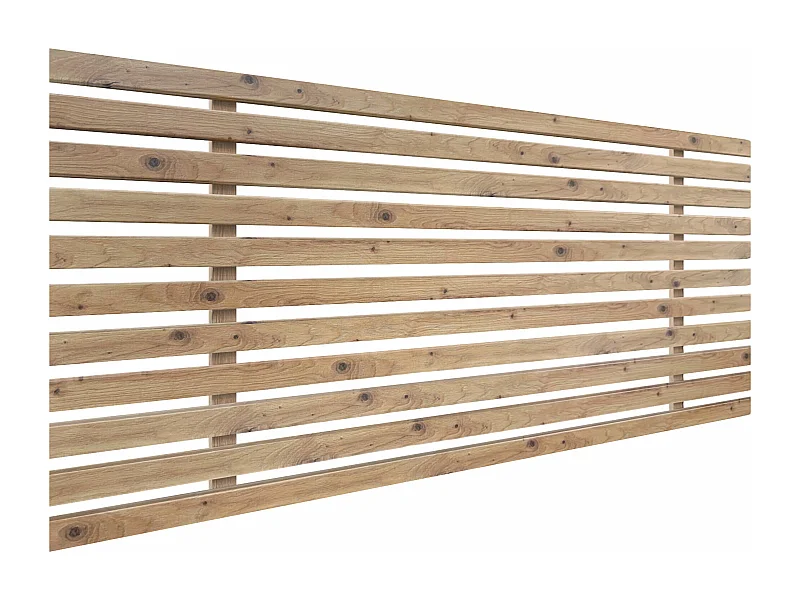 DHOME Hoofdeinde van gerecycled hout Dm Japanse palletstijl 95x46cm bedden 80/90 - eiken