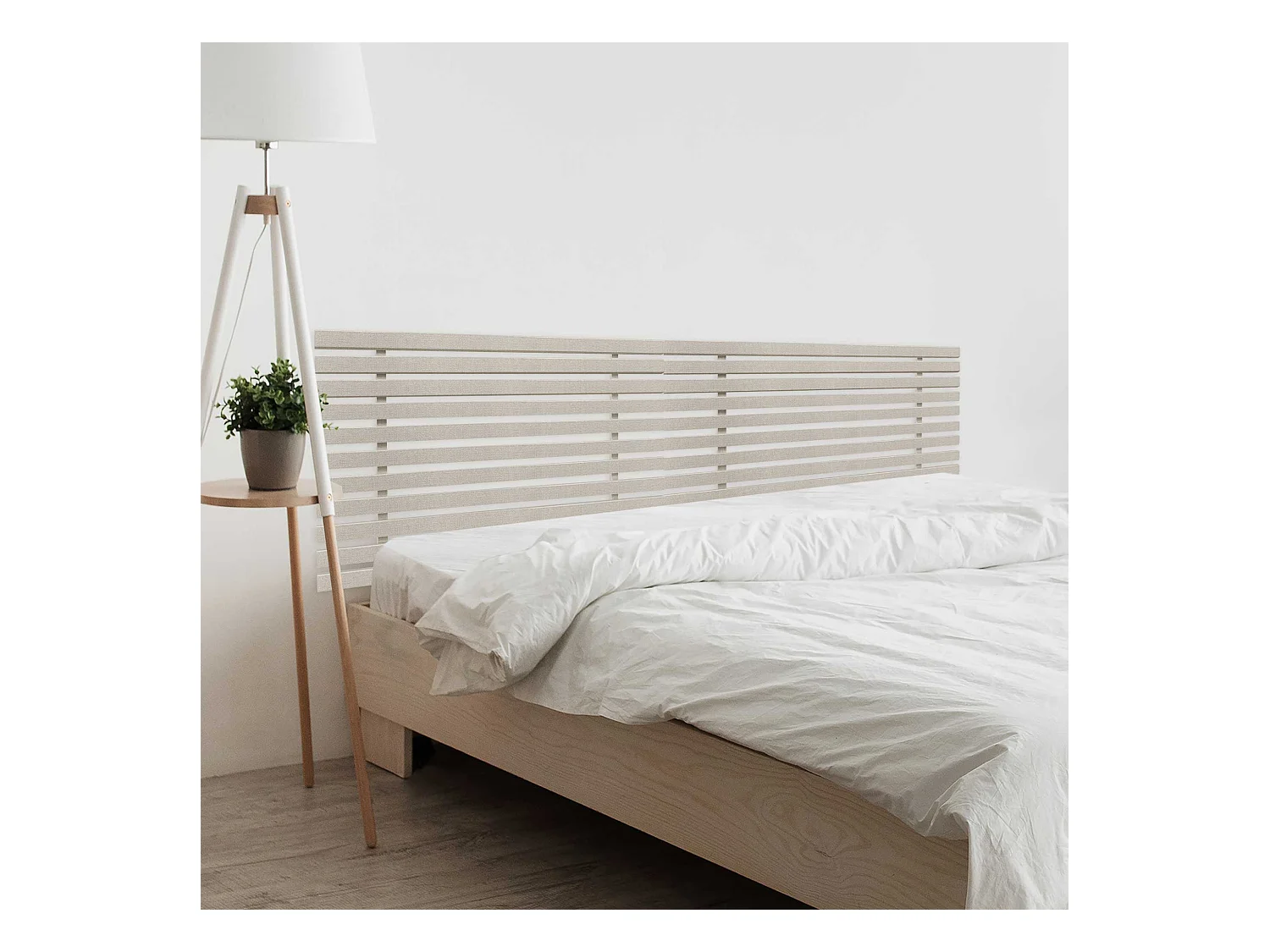 11. DHOME Tête de Lit DM Bois Recyclé Double Style Palette Japonaise Divisée en 2 Pièces 180x46cm Lits 180 - Pointes Beiges