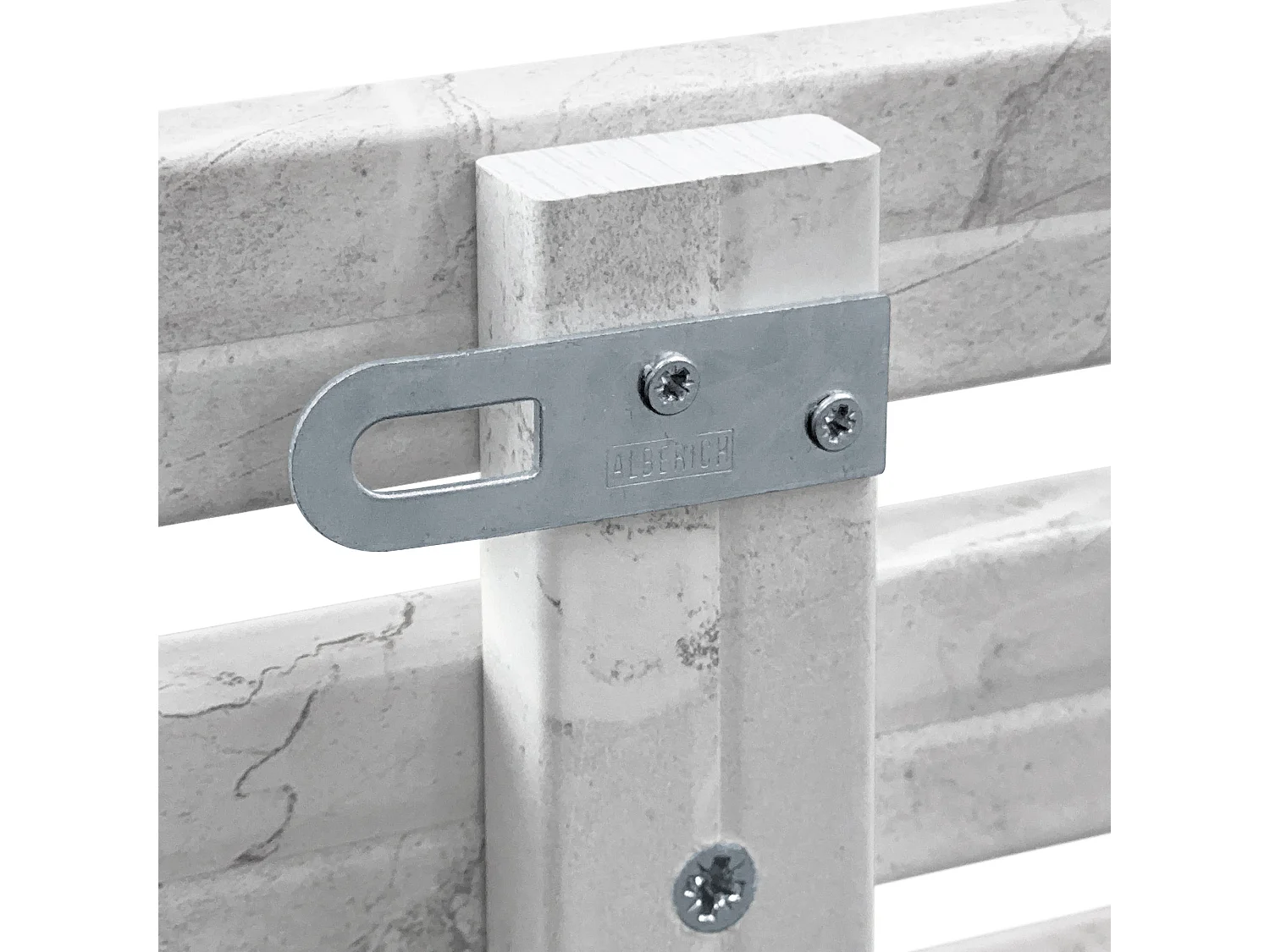 DHOME Tête de Lit Bois Recyclé Dm Style Palette Japonaise 135x46cm Lit 135 - Finition Marbre