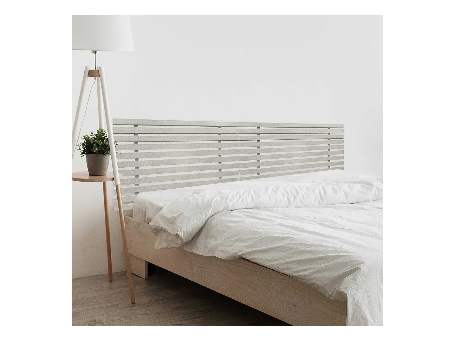 15. DHOME Tête de Lit DM Bois Recyclé Double Style Palette Japonaise Divisée en 2 Pièces 210x46cm Lits 220 - Gris Tribal