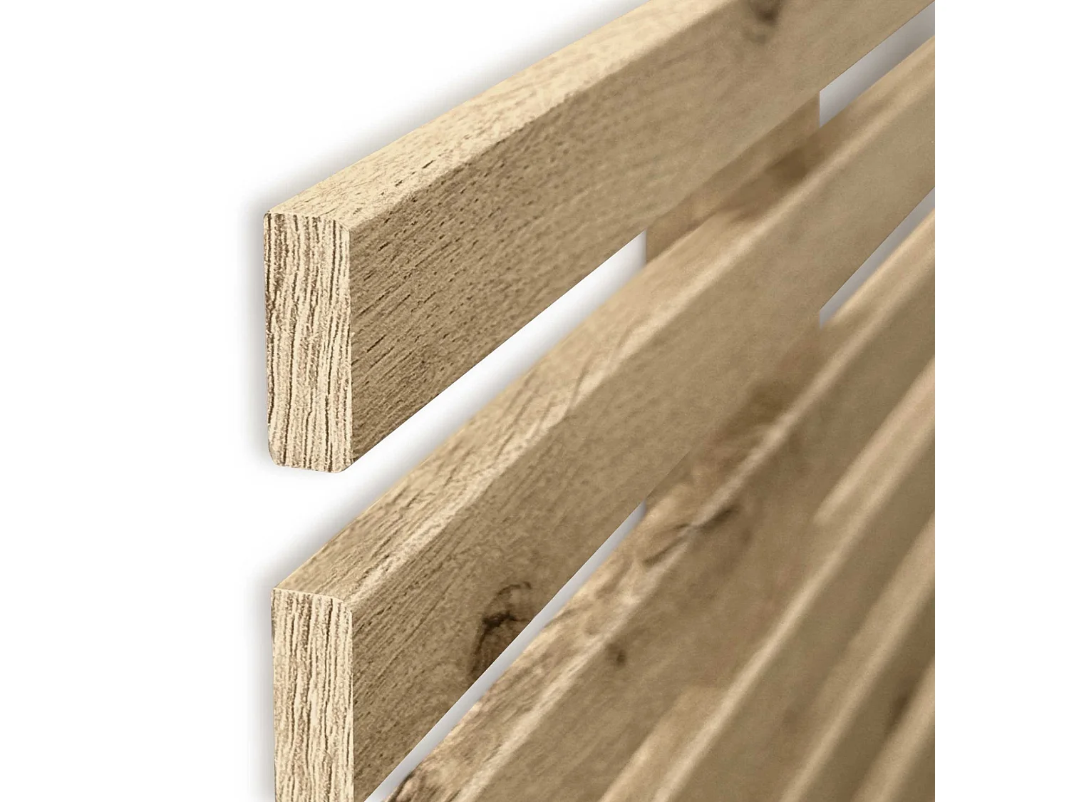 4. DHOME Tête de Lit DM Bois Recyclé Double Style Palette Japonaise Divisée en 2 Pièces 160x46cm Lits 160 - Bois Cambrien