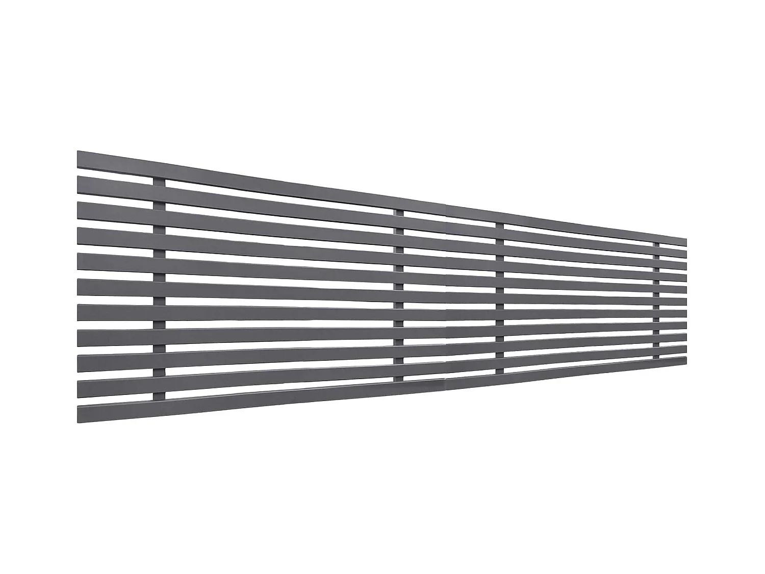 DHOME DM-hoofdeinde van gerecycled hout Dubbele Japanse palletstijl Verdeeld in 2 stukken 210X46cm Bedden 220 - Effen grijs
