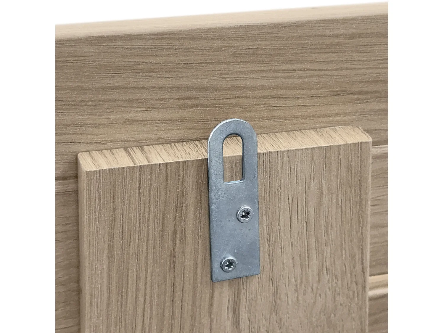 DHOME Tête de Lit en Bois DM Recyclé Double Style Palette Horizontale 160x46cm Lits 160 - Chêne